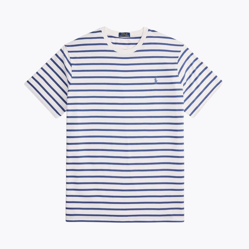 Striped Jersey Crewneck T-Shirt