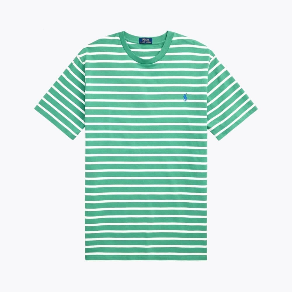Striped Jersey Crewneck T-Shirt