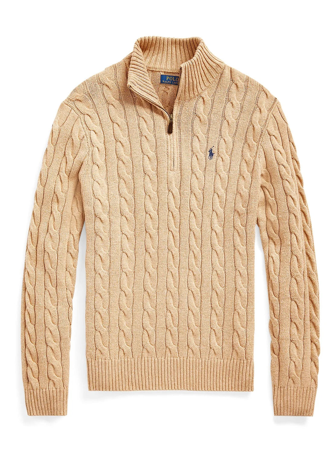 Cable-Knit Cotton Quarter-Zip