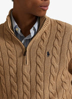 Cable-Knit Cotton Quarter-Zip