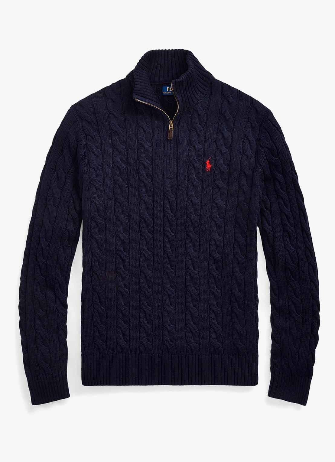 Cable-Knit Cotton Quarter-Zip