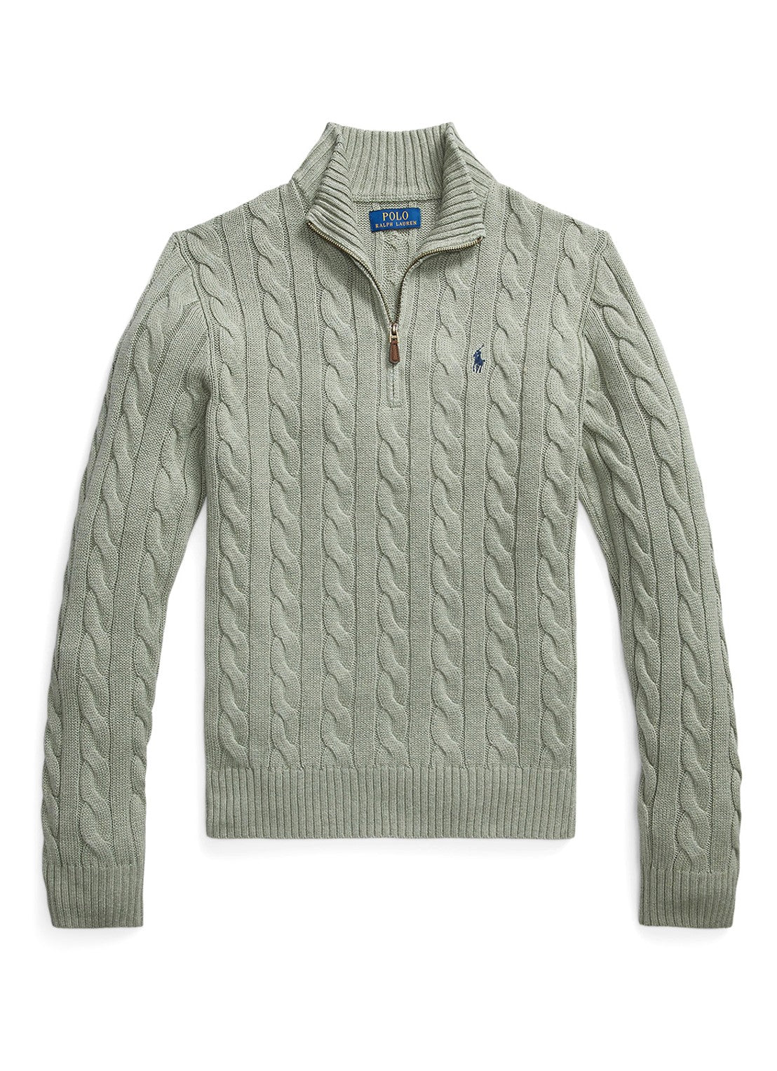 Cable-Knit Cotton Quarter-Zip