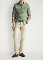 Cable-Knit Cotton Quarter-Zip