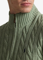 Cable-Knit Cotton Quarter-Zip