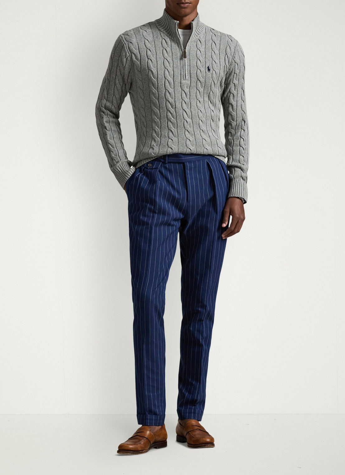 Cable-Knit Cotton Quarter-Zip