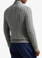 Cable-Knit Cotton Quarter-Zip