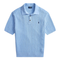 Cable-Knit Cotton Polo Jumper