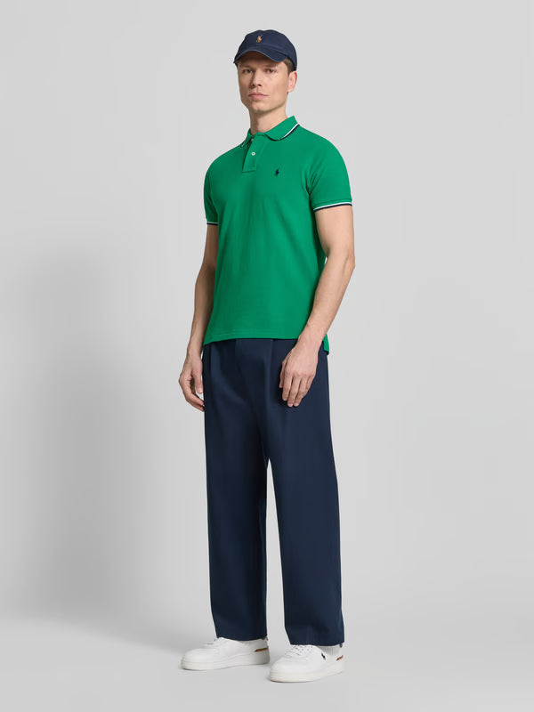 Custom Slim Fit Mesh Polo Shirt