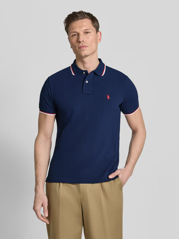 Custom Slim Fit Mesh Polo Shirt