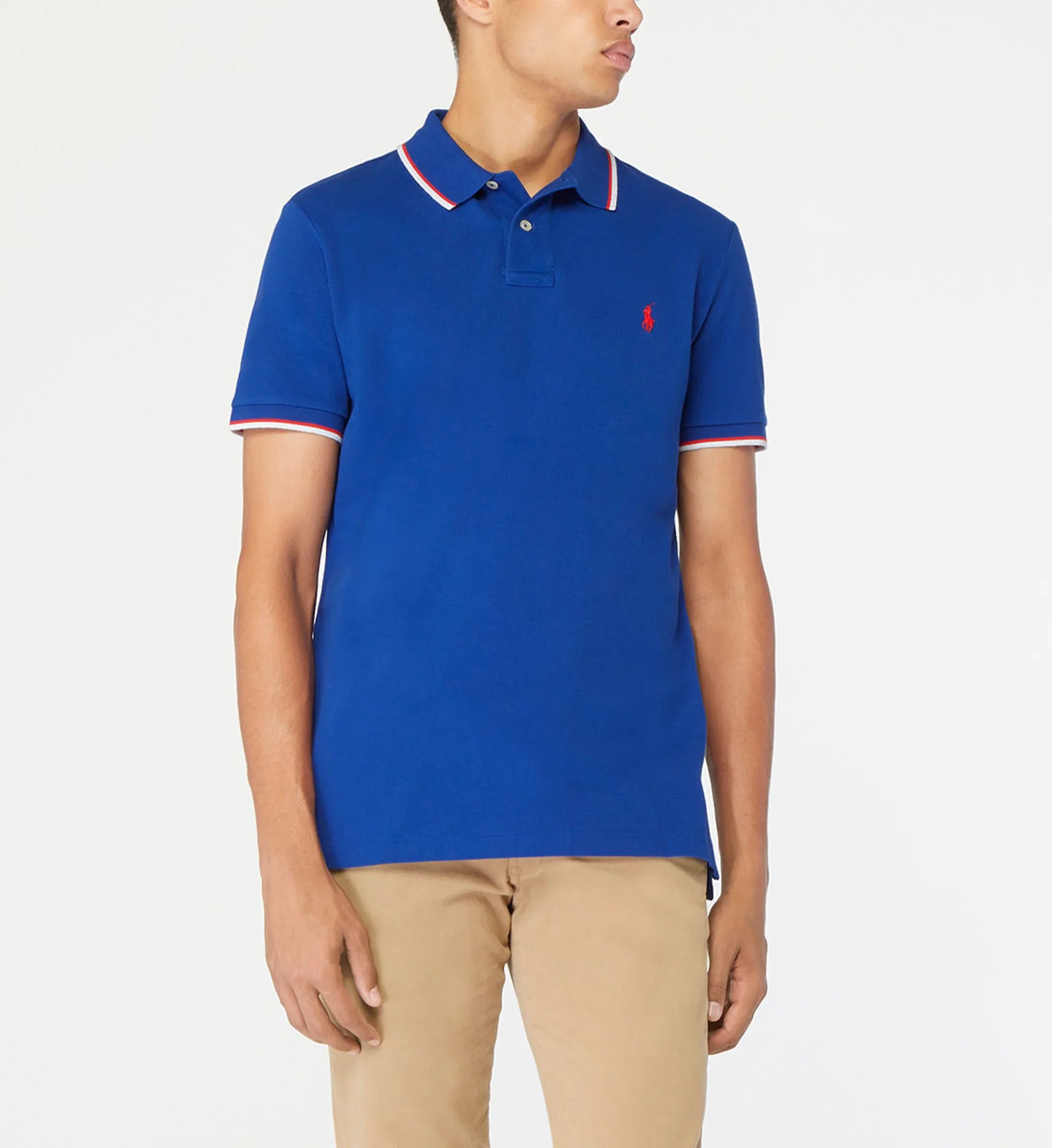 Custom Slim Fit Mesh Polo Shirt