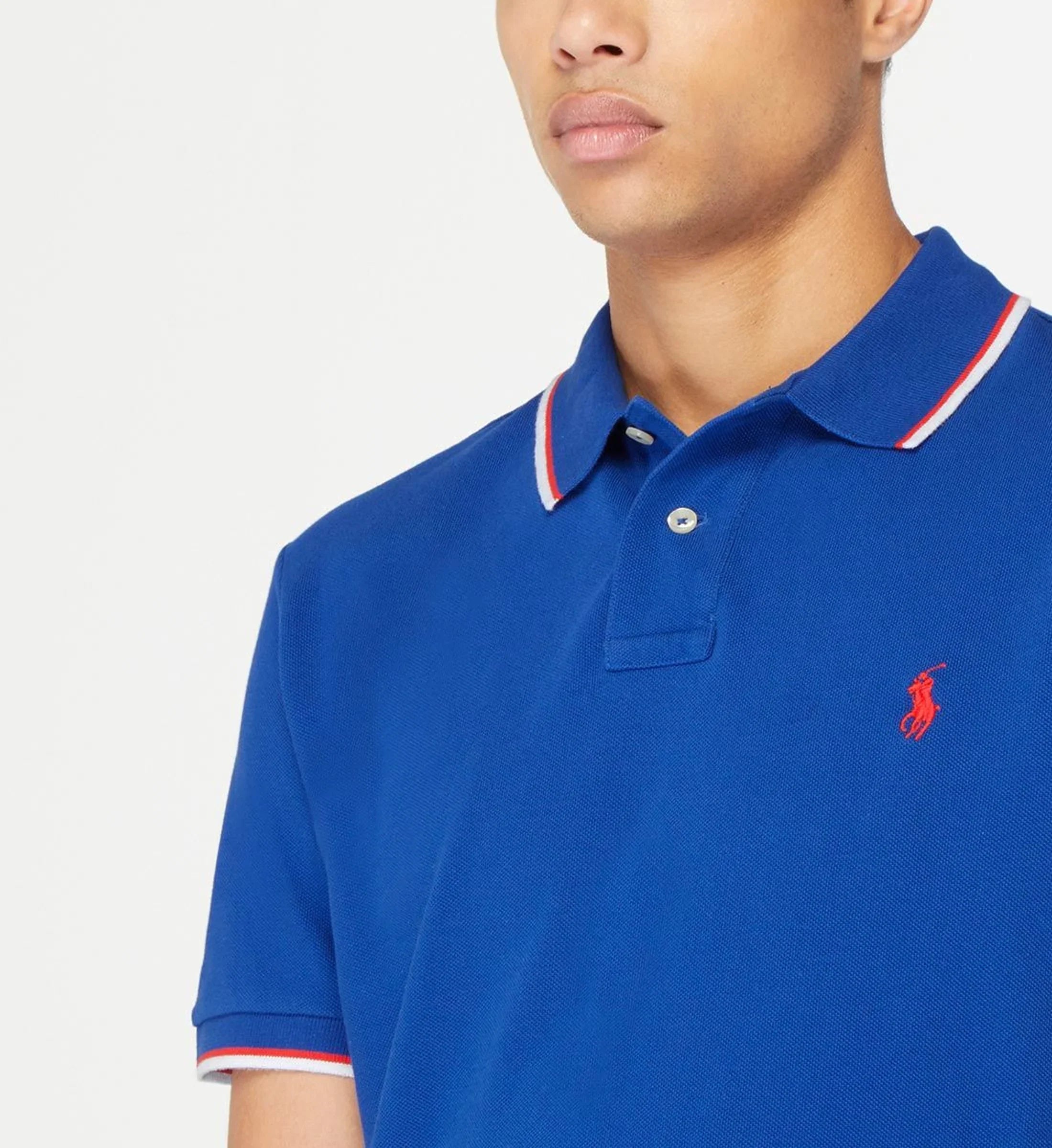 Custom Slim Fit Mesh Polo Shirt