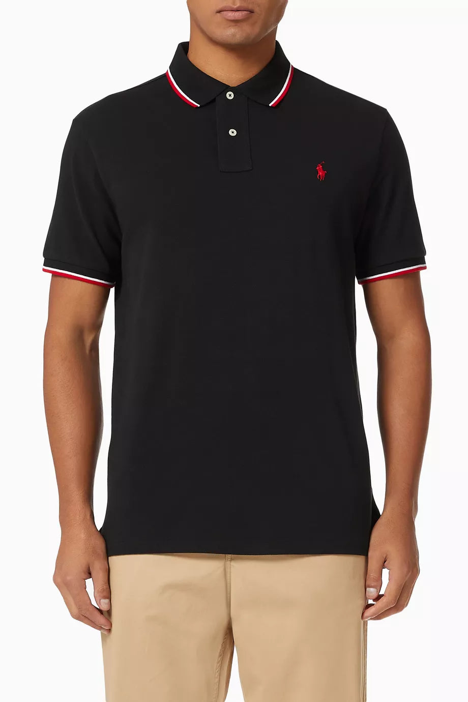 Custom Slim Fit Mesh Polo Shirt