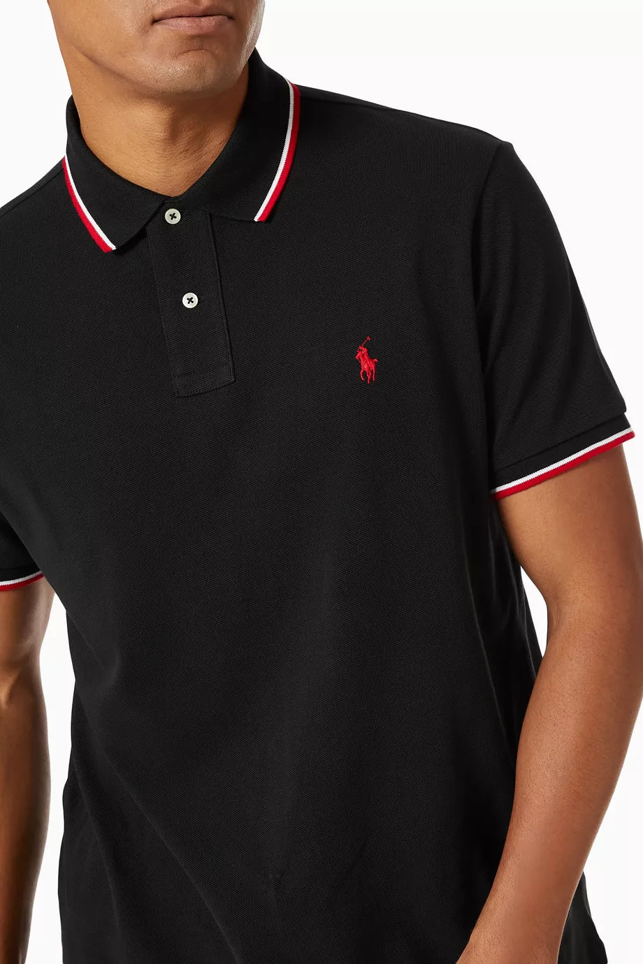 Custom Slim Fit Mesh Polo Shirt
