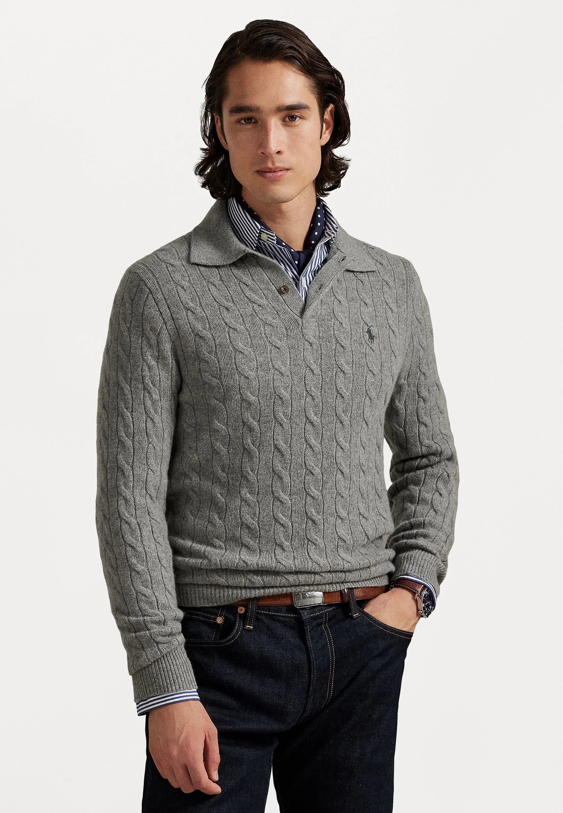 Wool–Cashmere Cable-Knit Jumper