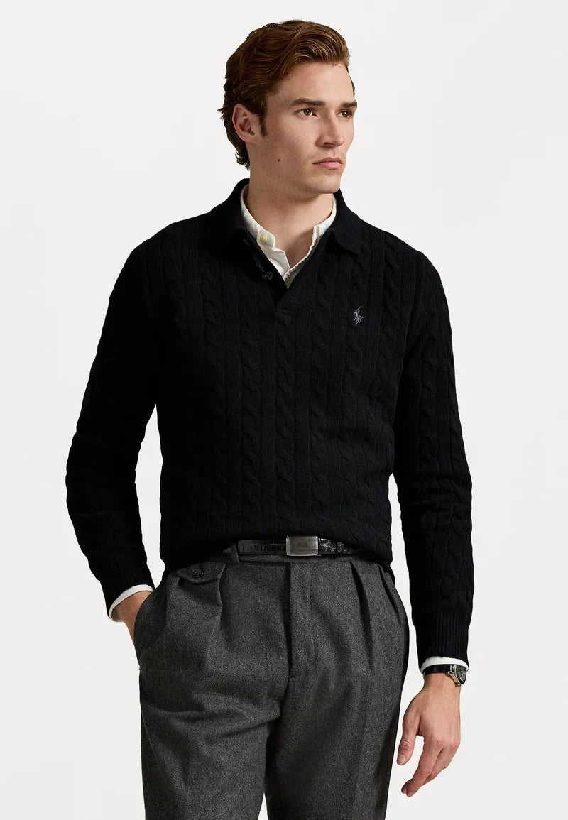 Wool–Cashmere Cable-Knit Jumper