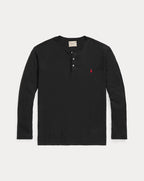 Slub jersey henley-shirt