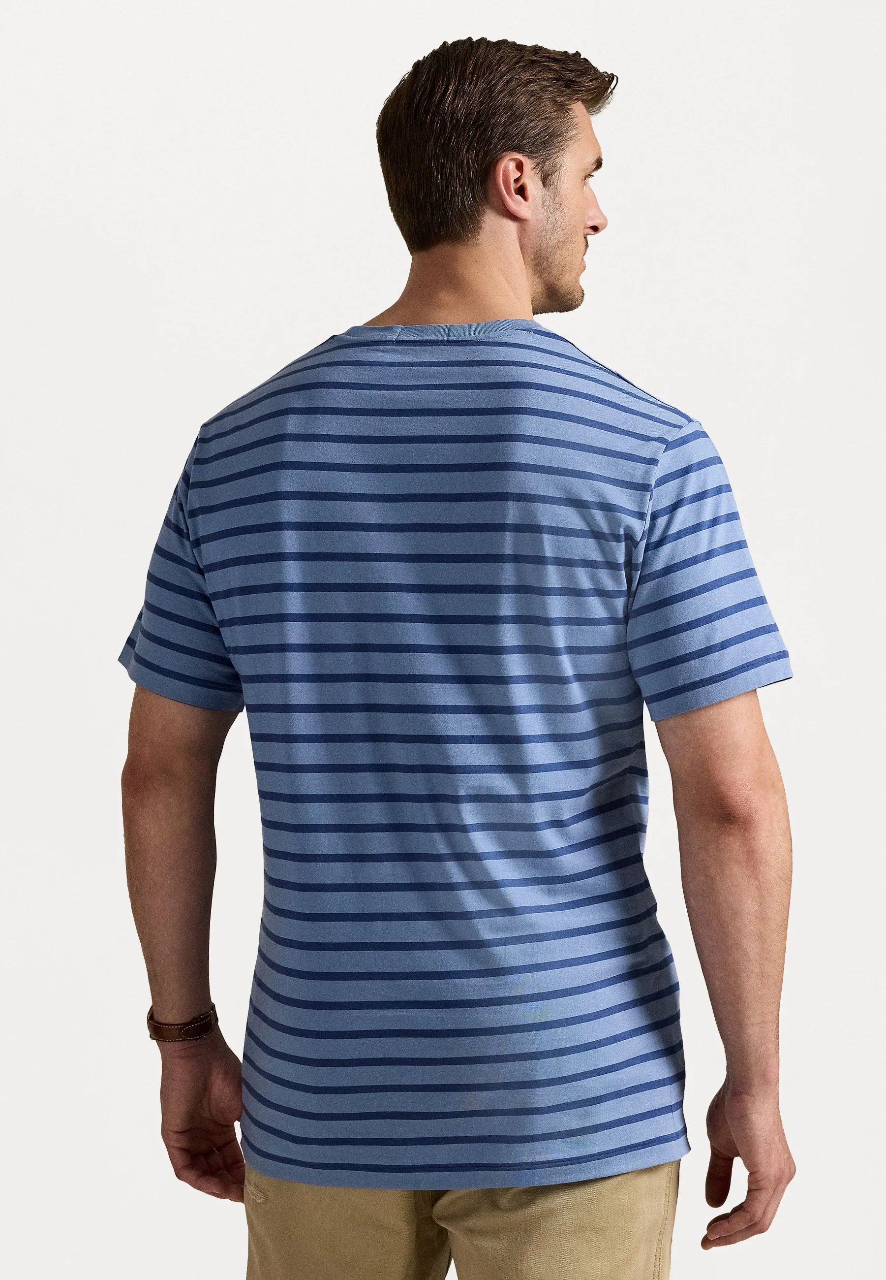 Striped Jersey Crewneck T-Shirt