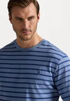 Striped Jersey Crewneck T-Shirt