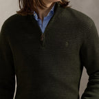 Washable Wool Quarter-Zip Sweater