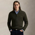 Washable Wool Quarter-Zip Sweater